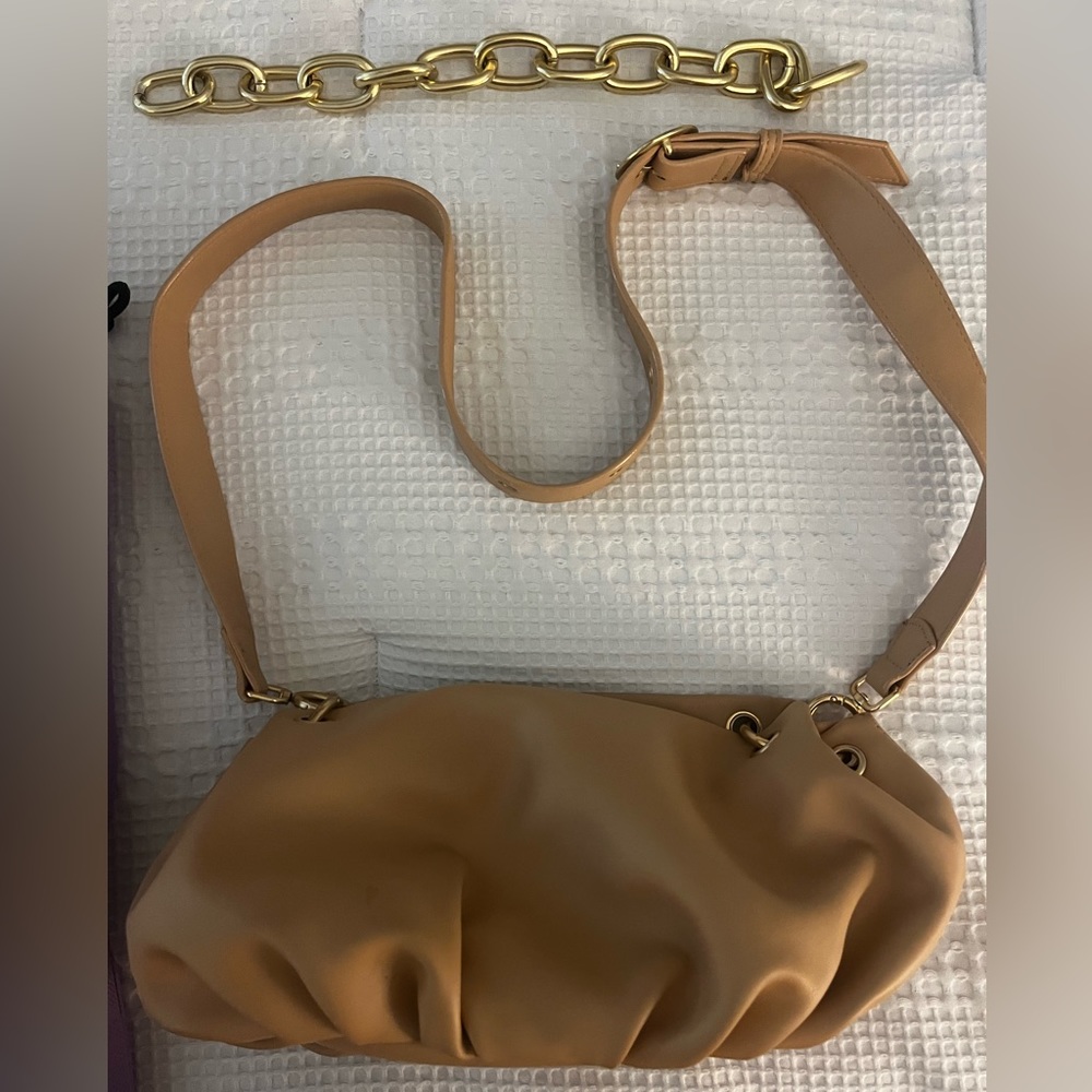House of Want camel colored purse